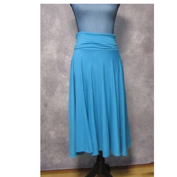 J. Crew Caribbean Blue Jersey Skirt Size M